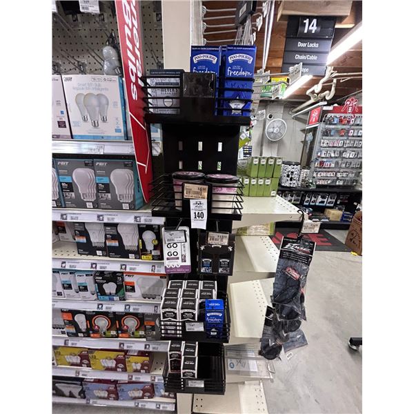 Asst. Toilet Sprays, Candles w/Merchandise Rack