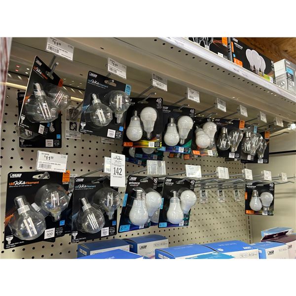 Asst. Feit Light Bulbs on Pegs