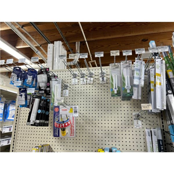Asst. Light Bulb Changer, Fluorescent Lamp Holders, LED Lights on Pegs