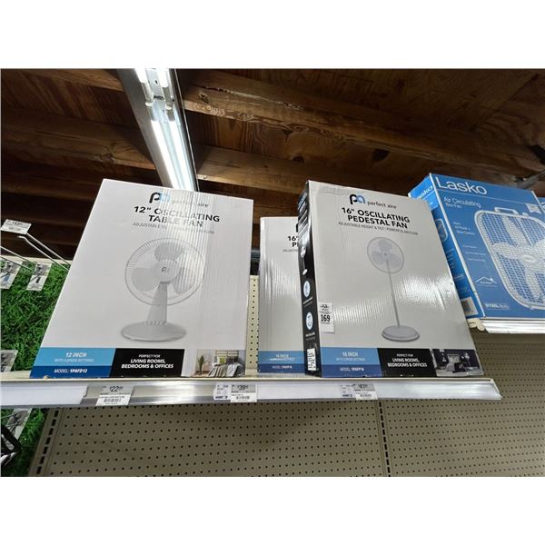 3-Oscillating Pedestal/Table Fans - 3 X $