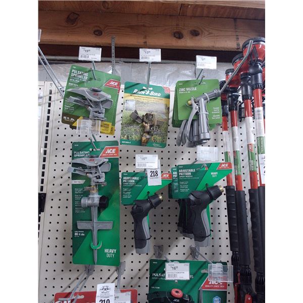 Asst. Adjustable Spray Nozzles, Impact/Pulsating Sprinklers