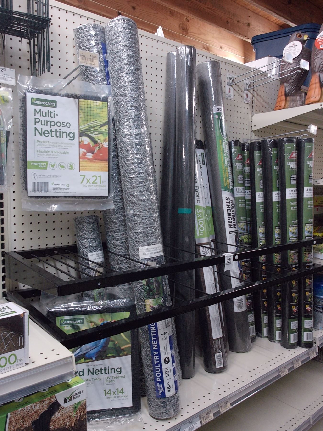 Ast. Chicken Wire, Multi Netting, Lanscape Fabric, Bird Netting