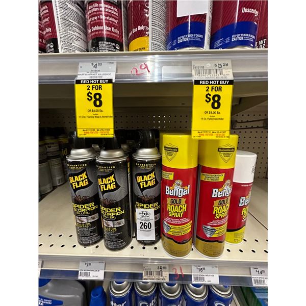31-Black Flag/Bengal Spider/Roach Sprays - 31 X $