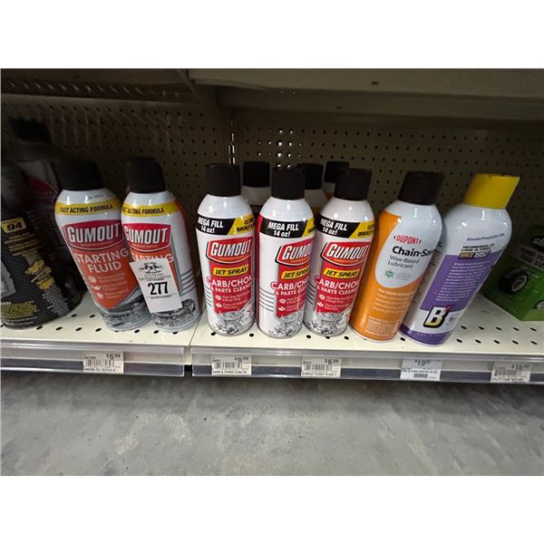 11-Gum Out Starting Fluid, Choke Cleaner, Chain Saver - 11 X $