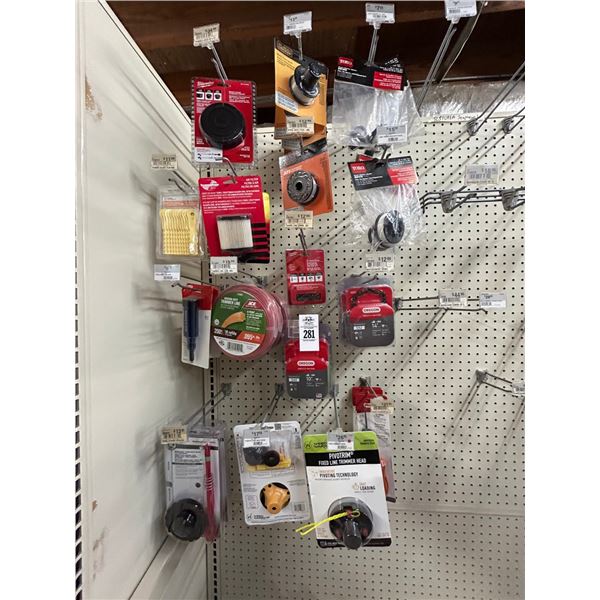Asst. Milwaukee/B&D/Toro/Ace Trimmer Heads/Line, Air Filters, Saw Chains