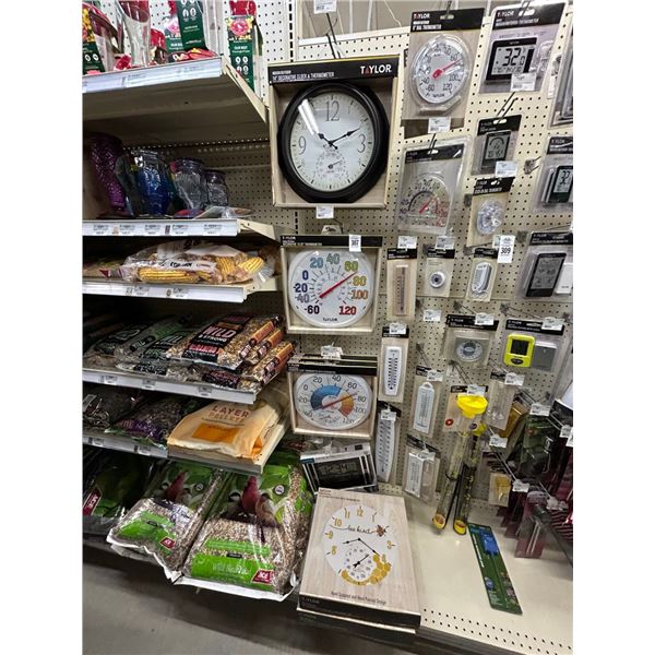 8-Taylor Hanging Wall Clocks, Thermometers - 8 X $
