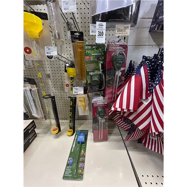 Asst. Soil Meters, Rain Gauges