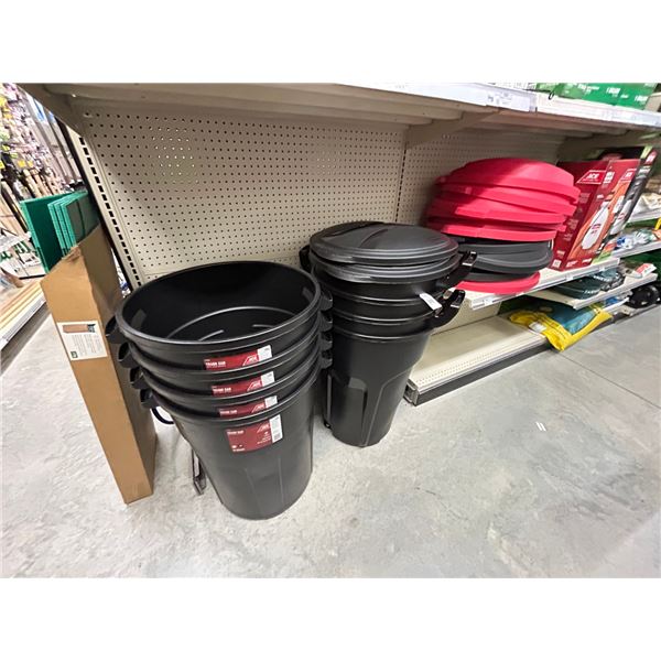 8-Ace/Asst. Lidded Trash Bins 8 x the money
