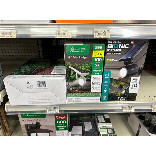 3-Onesync/As Seen On TV Solar Power Pathway Lights - 3 X $