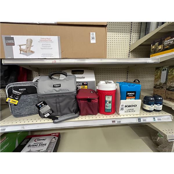 Asst. Igloo Coolers, Cooling Products, Accessories