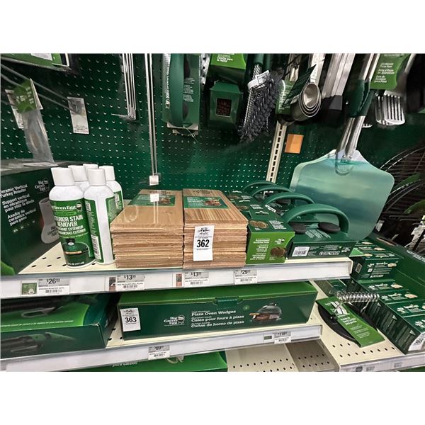 Asst. Big Green Egg Stain Removers, Grilling Planks, Scrub Pads, Accessories