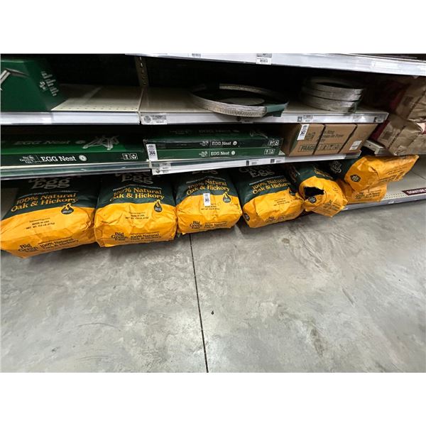 7-Big Green Egg Natual Oak, Hickory Charcoal - 7 X $