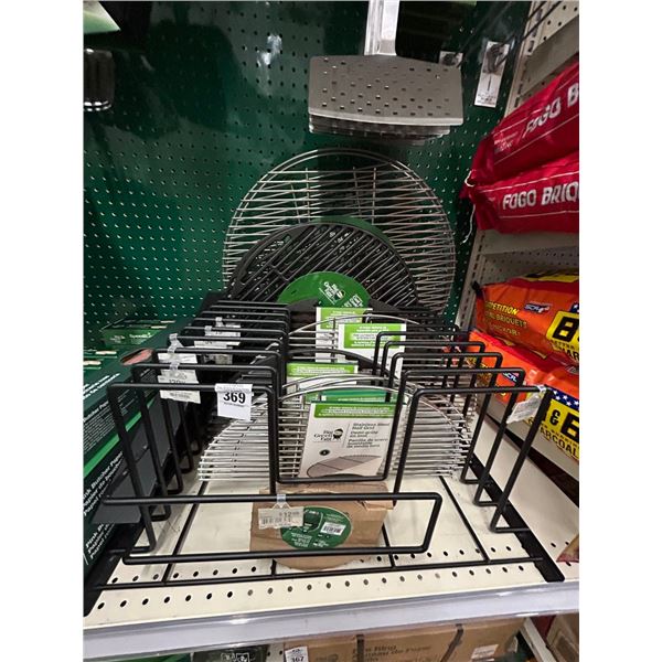 Big Green Egg SS Half Grid, Cast Iron Cooking Grid, Fire Grates