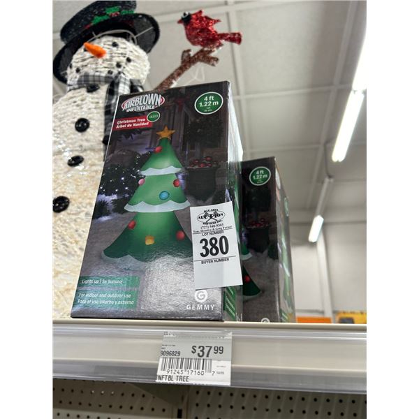 2-Air Blown Inflatable Christmas Trees - 2 X $