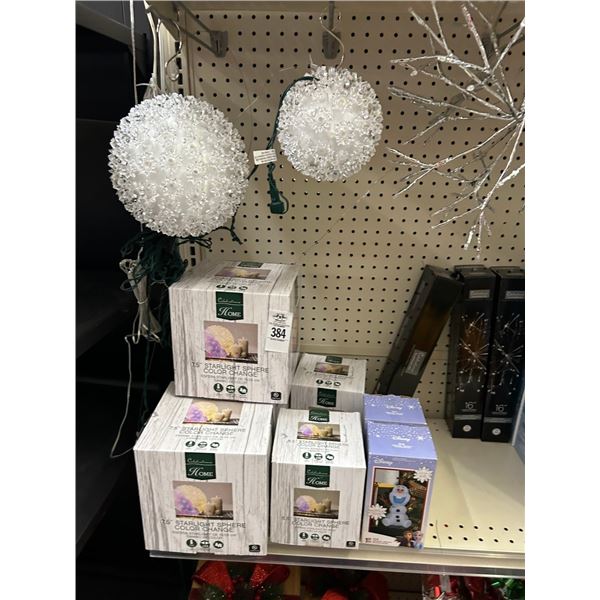 7-Celebration 7.5" Star Light Color Sphere, Disney Loaf Inflatable - 7 X $