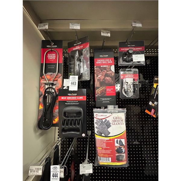 Grillmark Asst. Thermometer, Charcoal Starter, Wings/Grill Rack, Ignitor Kit