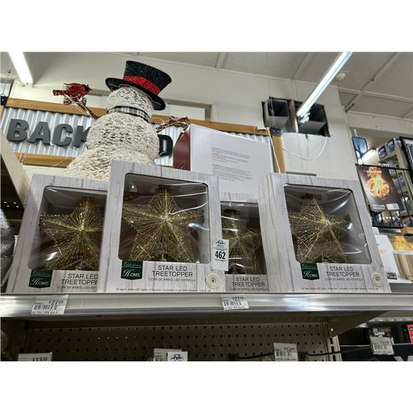4-Celebration Star LED Tree Topper - 4 X $