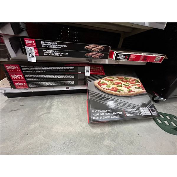 4-Weber Glazed Baking Stones - 4 X $