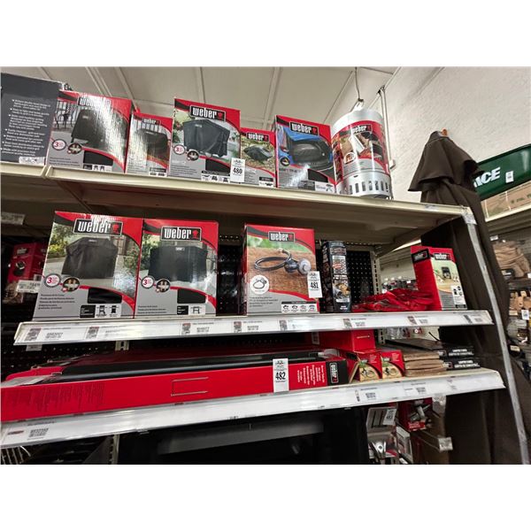 Weber Asst. Grill Covers, Hose Regulator Kits, Smoker Tube, Fire Starters, Igniter Kit