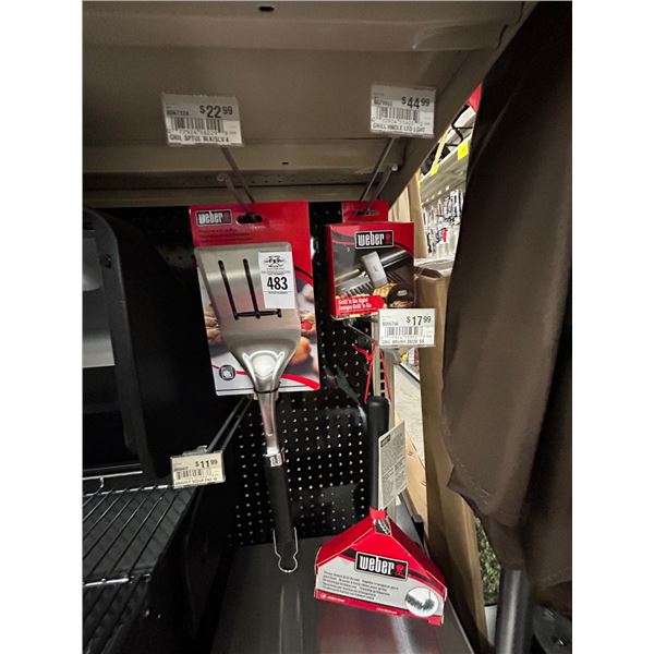 Weber Precission Spatula, Grill Brush, Grilling Light - 3