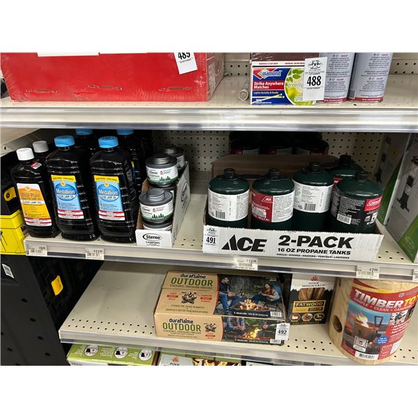 Asst. Ace 16 oz. Propane Tanks, Clear Lamp Oil 22