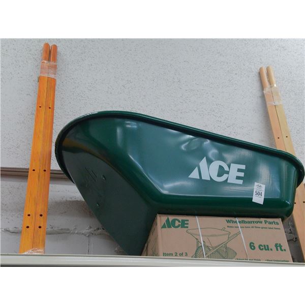 Green 6 Cubic Ft. Wheelbarrow
