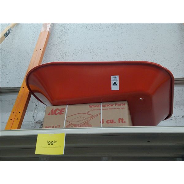 Red 4 Cubic Ft. Wheelbarrow