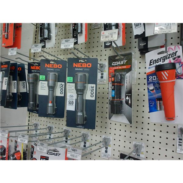 9-Asst. Flashlights - 9 X $