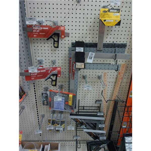 Asst. Corner, Combination Squares