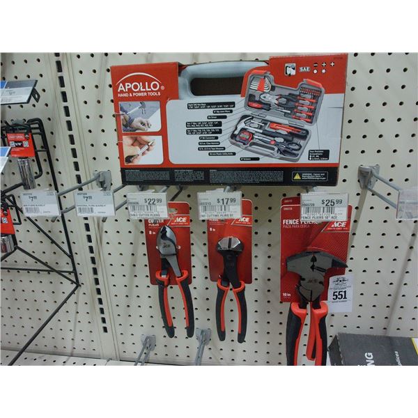 Portable Tool w/Cable Cutters, Fence Pliers