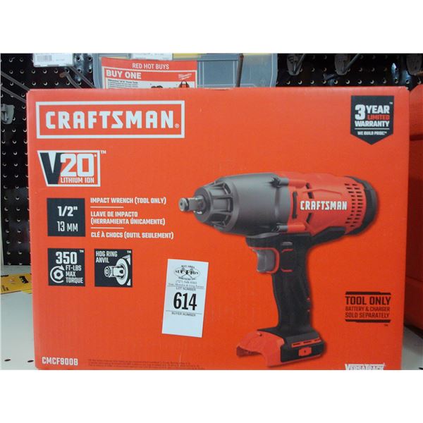 Craftsman V20 Half Inch Cordless Impact Wrench - No Battery/Charger