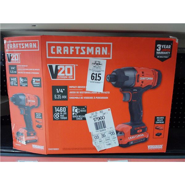 Craftsman Cordless Impact Driver Kit w/Battery/Charger