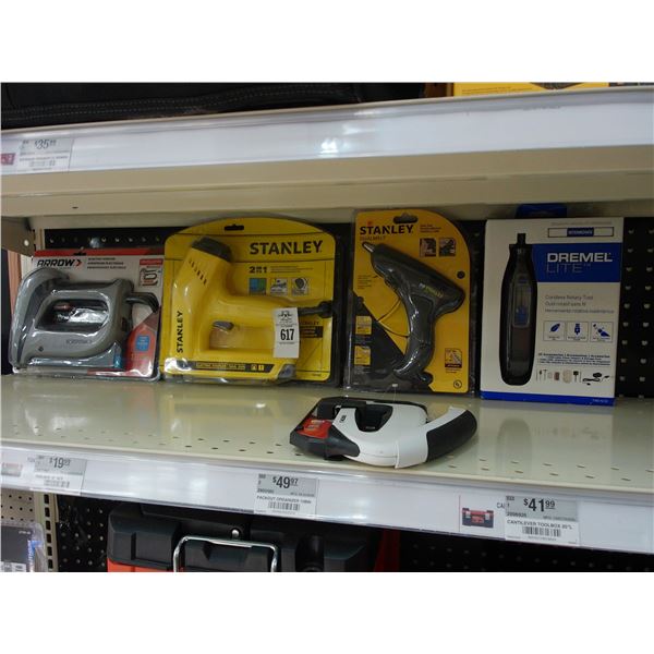 Stanley/Arrow Electric Staple Guns, Glue Gun, Dremel, Hand Stapler