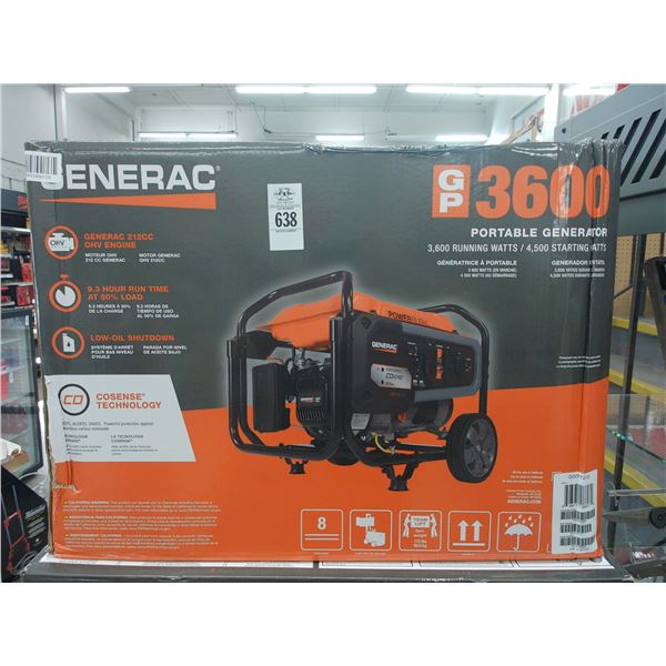 Generac GP 3600 Portable Generator