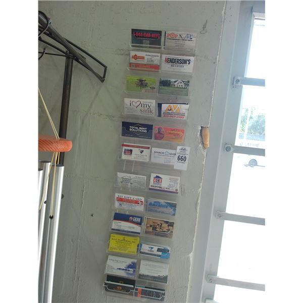 Wall Mount Business Card Rack