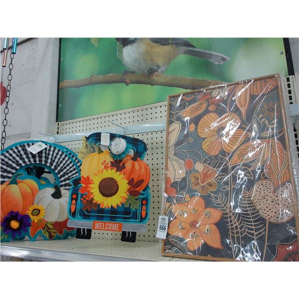 Fall Décor On Top Shelf