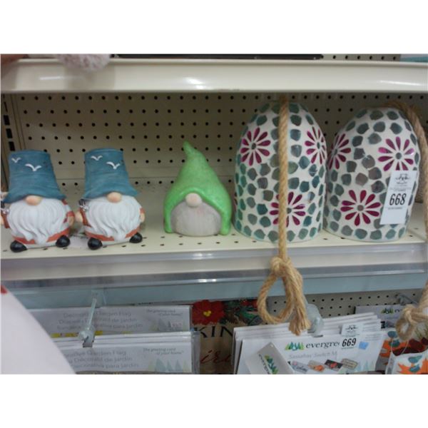 Gnomes, Bells, Hens, Décor, Other on Shelf