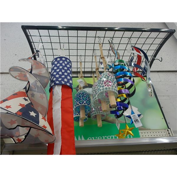 19-Ornate Patio Bells, Wind Chimes, Wind Spinner w/Hangers - 19 X $