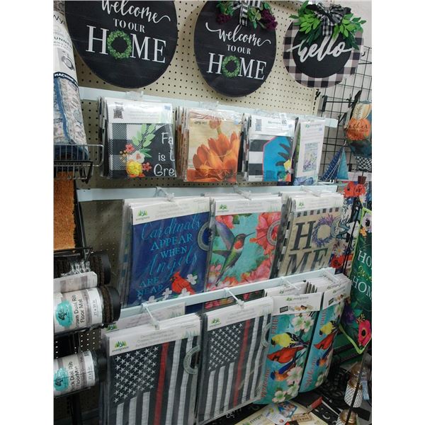 Large Lot of Ornate Lawn Flags