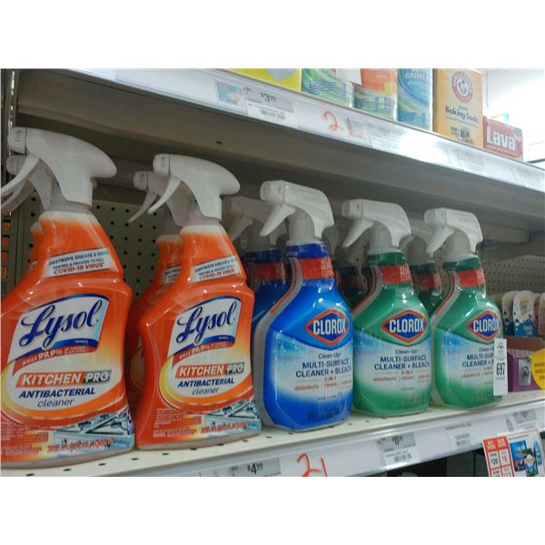 Lysol, Clorox, Lemie Shine - 41