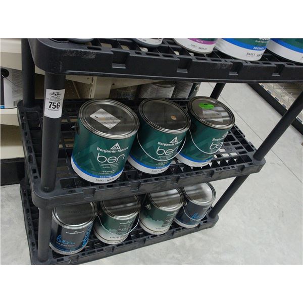 Black Plastic 3 Tier Storage Shelf