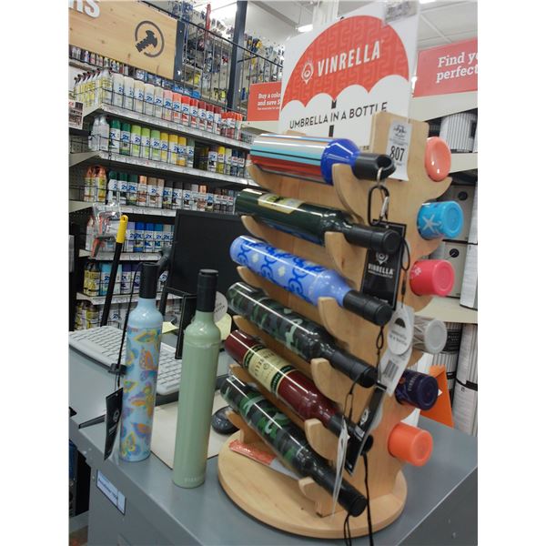 Vinrella Umbrellas in Bottles w/Display
