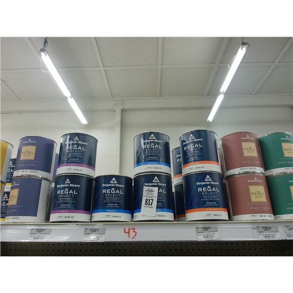 43-Benjamin Moore Paint Quarts - 43 X $