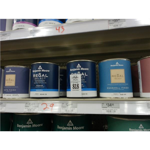 29-Banjamin Moore Paint Quarts - 29 X $