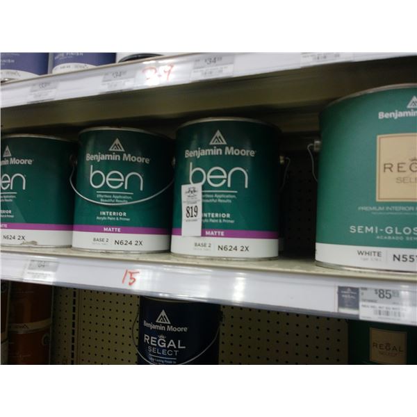 15-Benjamin Moore Paint Quarts - 15 X $