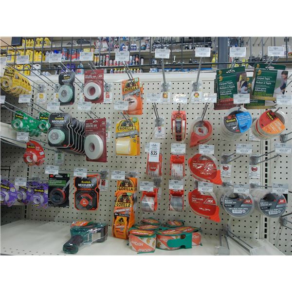 Large Lot Asst. Tape On Pegs, Plus Gun
