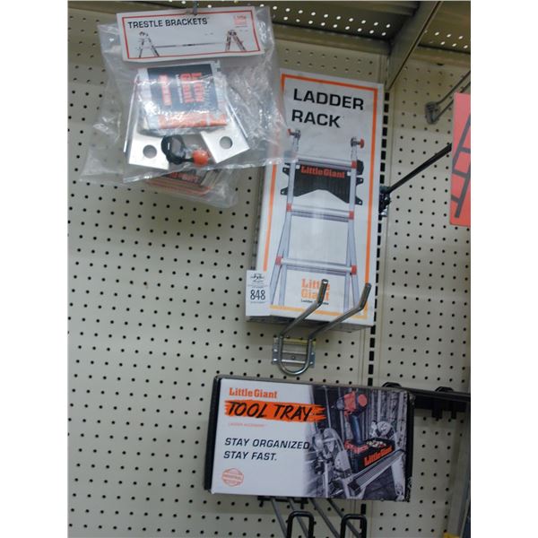 Ladder Rack, Tresler Brackets, Little Giant Tool Tray