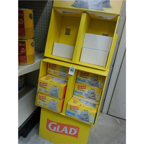 Glad Trash Bags w/Merchandiser