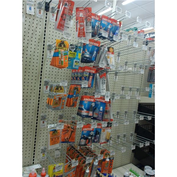 Asst. Adhesives, Guns/Accessories, JB Weld on Pegs