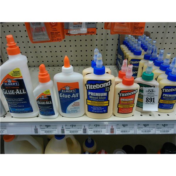 Asst. Adhesives On Shelf